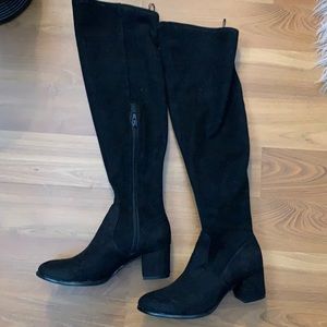 Suede knee-high H&M boots